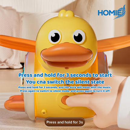 ELECTRIC FORAGING DUCK baby crawling guide toy musical light up walking toy