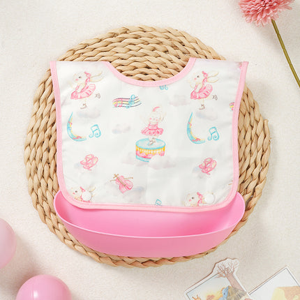Toddler Feeding Bib – Removable Pocket, Waterproof & Easy to Clean
