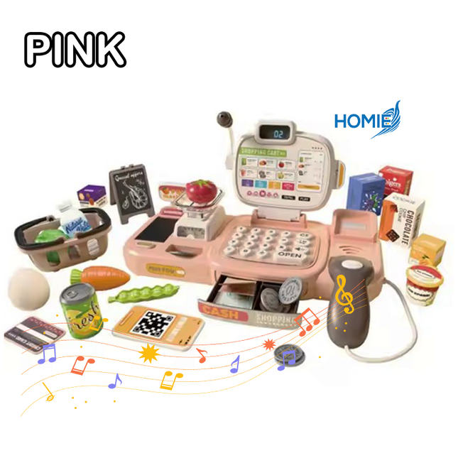 Mini Mart Cash Register Toy with Conveyor & Calculator