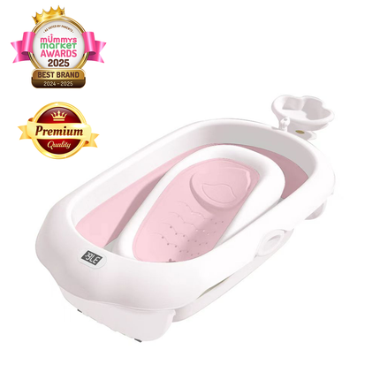 Cloud Foldable Thermometer Bathtub with Bath Rack