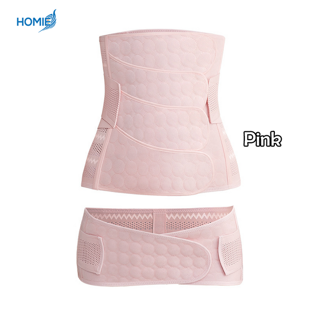 Postpartum Waist Belt Set (Breathable Binder for Natural Birth & C-Section Recovery)