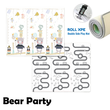 Foldable or Roll XPE Baby Play Mat / Double Side Crawling Sleeping Large Waterproof Playmat