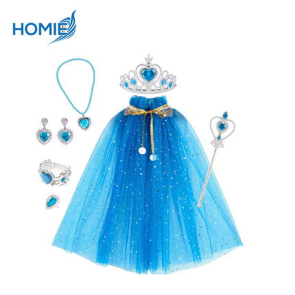 PRINCESS DRESS UP TOY SET jewelry and accessories pretend play kit (Gift for Girls)