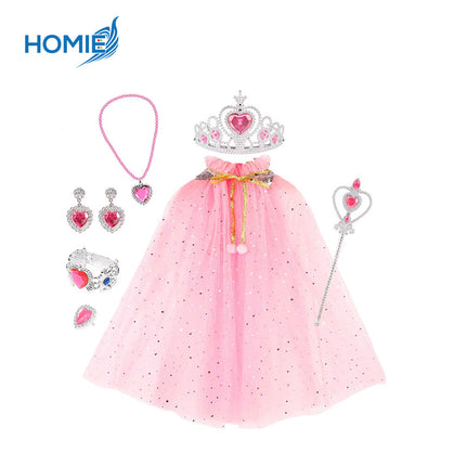 PRINCESS DRESS UP TOY SET jewelry and accessories pretend play kit (Gift for Girls)