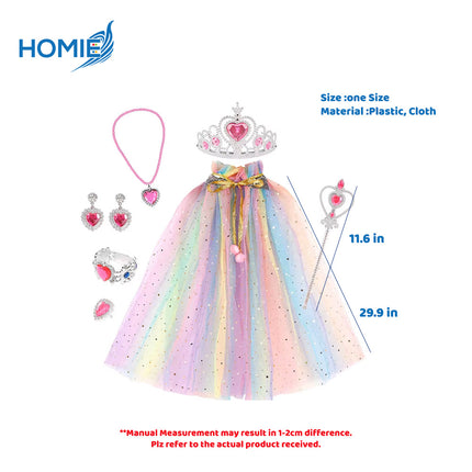 PRINCESS DRESS UP TOY SET jewelry and accessories pretend play kit (Gift for Girls)