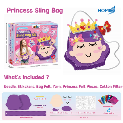 DIY SLING BAG AND PURSE KIT handmade creative craft education toys (Girls Fashion Set)