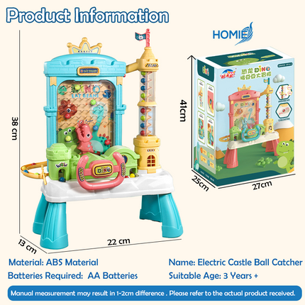 HOMIE Dino Castle Ball Catcher / Electric Castles Pinball Machine Desktop Game Parent-Child Interact