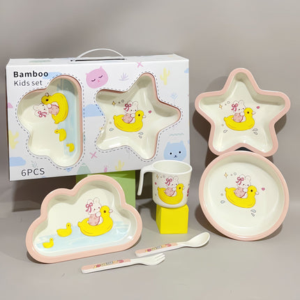 Bamboo Fibre Kids Dinnerware Set/Eco-Friendly/Dish Washer Safe/Easy Clean/Cute Design/Durable