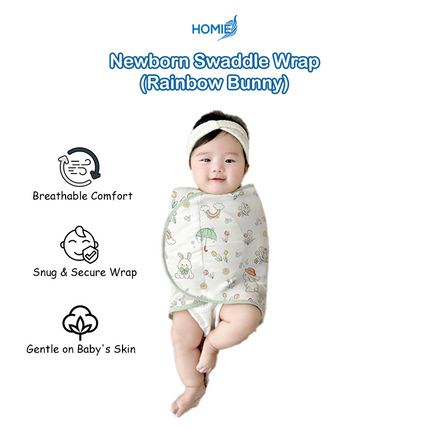 HOMIE Newborn Baby Swaddle Wrap-Baby Sleeping Bag (Thin & Anti-Startle Swaddles) Anti-Startle Design