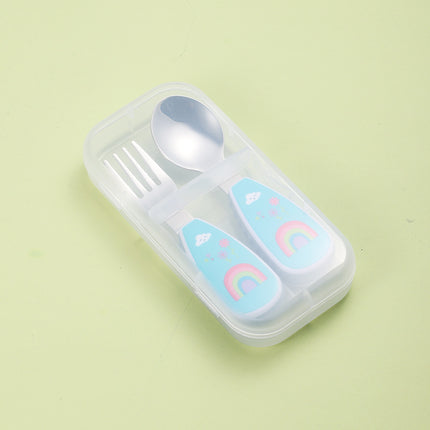 Short-Handle Spoon & Fork - Portable Kids 304 Stainless Steel Cutlery Set