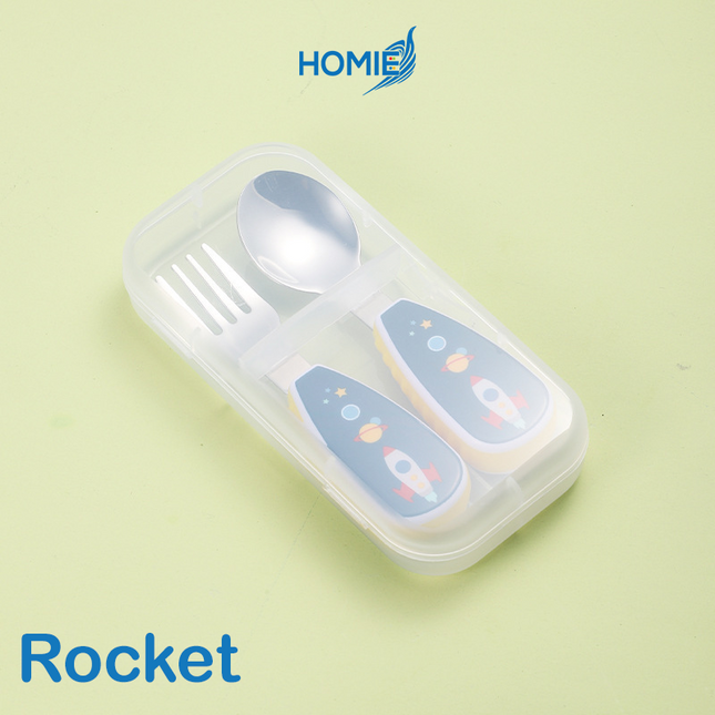 Short-Handle Spoon & Fork - Portable Kids 304 Stainless Steel Cutlery Set