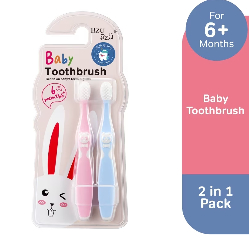 2 in 1 toothbrush (Ergonomically Designed) Bzu Bzu