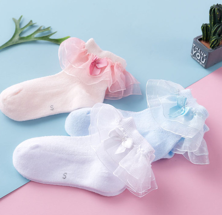 Baby socks Lace socks Double lace princess socks