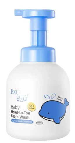 🛁🌿BZU BZU Head to Toe Foam Wash Aloe Vera & Chamomile 300ml