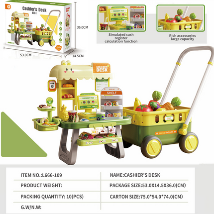 Mobile Carriers Pre Tend Play Set Kitchen , Clinic and Cashier Counter