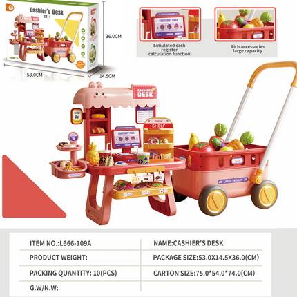 Mobile Carriers Pre Tend Play Set Kitchen , Clinic and Cashier Counter