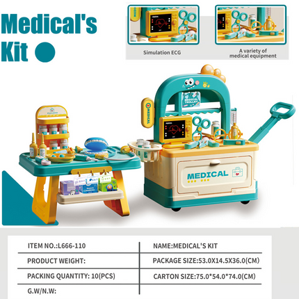 Mobile Carriers Pre Tend Play Set Kitchen , Clinic and Cashier Counter