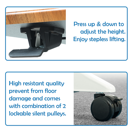 Pneumatic Sit-Stand Desk with Storage (6 Months Warranty+ FREE Installation)