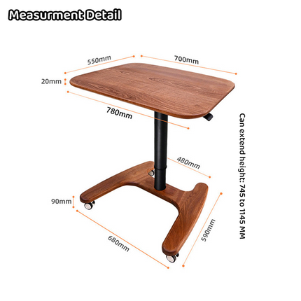 2in1 FlexLift Wooden Mobile Desk(6 Months Warranty+ FREE Installation)