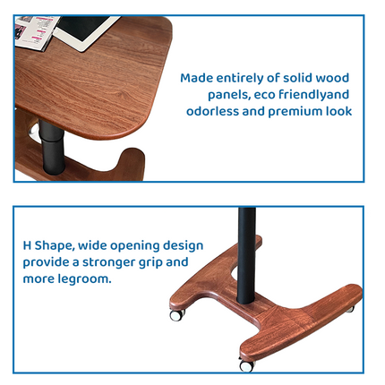 2in1 FlexLift Wooden Mobile Desk(6 Months Warranty+ FREE Installation)