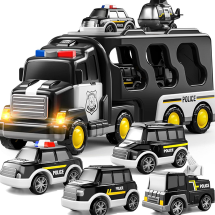 Transportation Carrier Truck Set police and engineering vehicle toys for boys