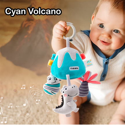 Hanging Rattle Toy for Car Seat, Crib,& Stroller–Baby Soothing Plush Mobile 0-12 Months