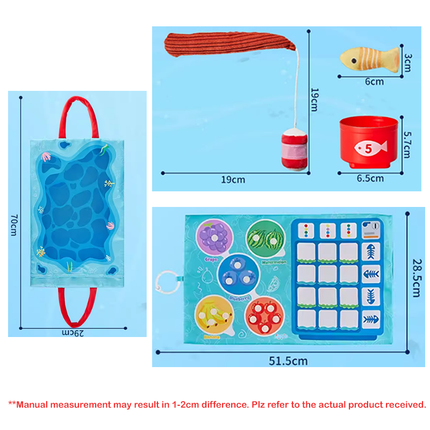 Fishing Board Game, Fabric and Magnet Fishing Game for Early Education