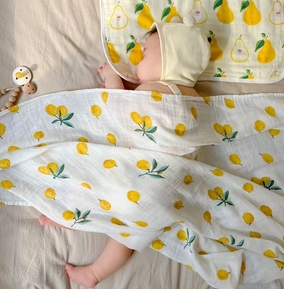 Bamboo Muslin Swaddle Blanket (120x120cm)