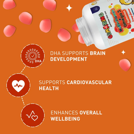 Gumazing Multivitamin + Omega 3 Gummies (60 pcs),  2 Month Supply