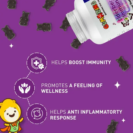 Gumazing Black Elderberry Gummies (60 pcs), 1 month Supply