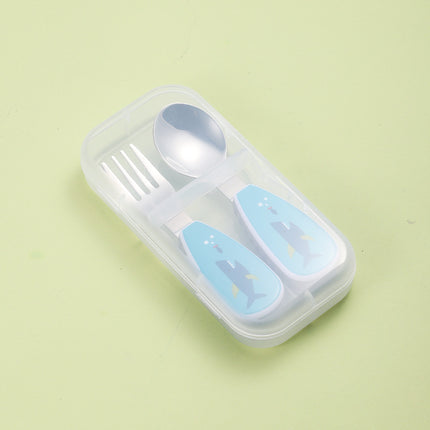 Short-Handle Spoon & Fork - Portable Kids 304 Stainless Steel Cutlery Set