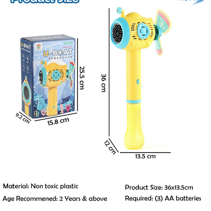 U-BOAT Submarine Bubble Wand Stick