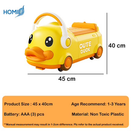 Yellow Duck Ride Music Slide Car (1 to 3 years old)