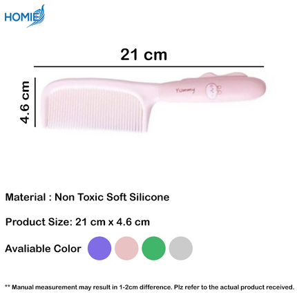 HOMIE Pretty Hair Comb for Girls (Portable Detangling Brush for Long Straight Hair & Ponytails)