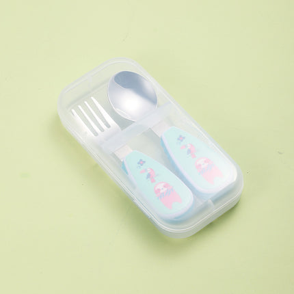 Short-Handle Spoon & Fork - Portable Kids 304 Stainless Steel Cutlery Set