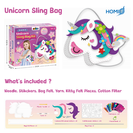 DIY SLING BAG AND PURSE KIT handmade creative craft education toys (Girls Fashion Set)