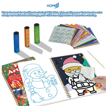 Fun Foil Art Kit for Kids - No Mess Creative Activity, DIY Foil Coloring Kits