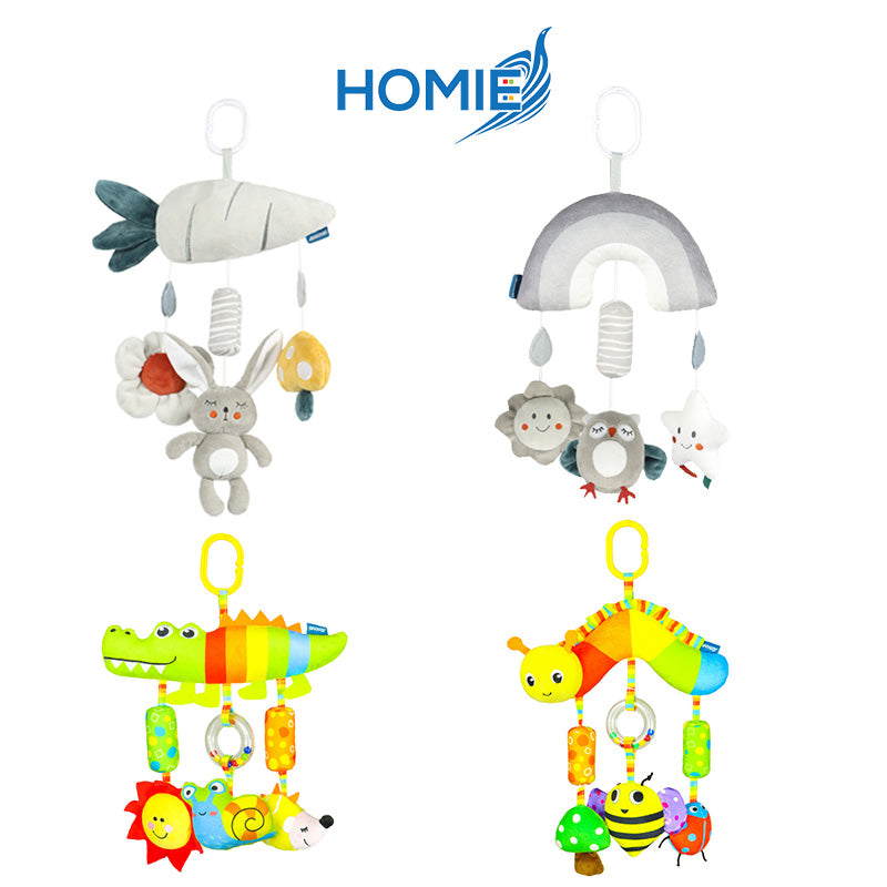 [Baby Toys]Baby Clip On Hanging Plush Toy Stroller and Car Seat Toys