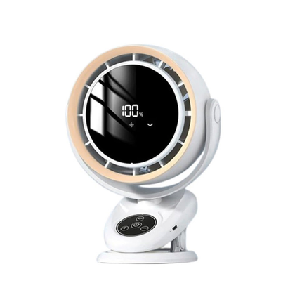DIGITAL DISPLAY RECHARGEABLE FAN portable clip on wall mounted (Standard and SmartVersion)