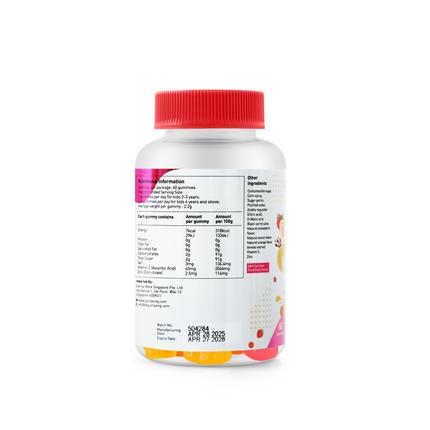 Gumazing Vitamin C & Zinc Gummies (60 pcs), 1 month supply