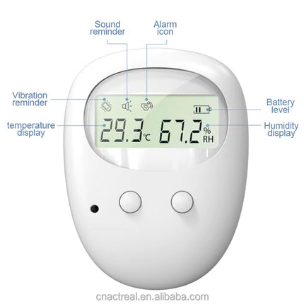 Wireless Bedwetting Alarm Temperature + Humidity Display