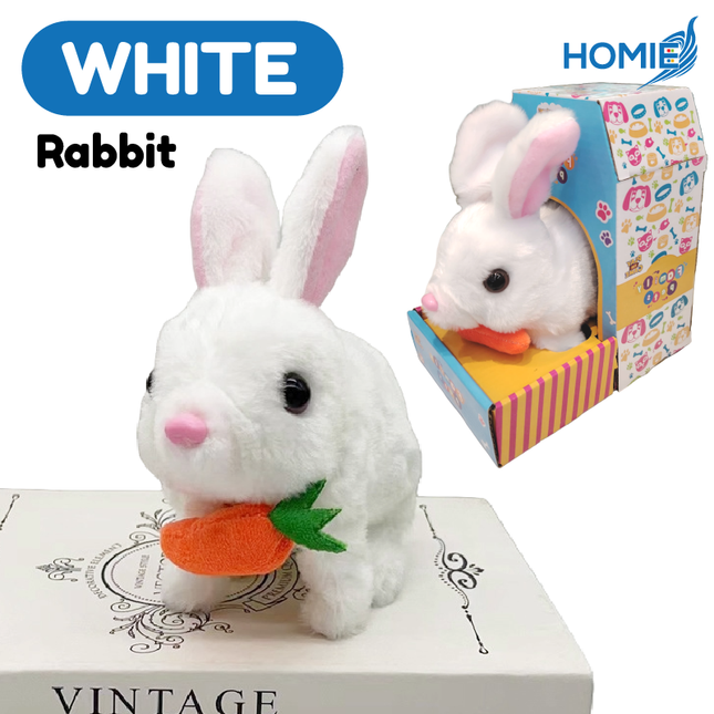 HOMIE Interactive Soft Plush Electric Animal Toy/ Walking,Talking, Auto-Moving Electronic Bunny/Rabbit/Cat/Unicorn/Squirrel Doll