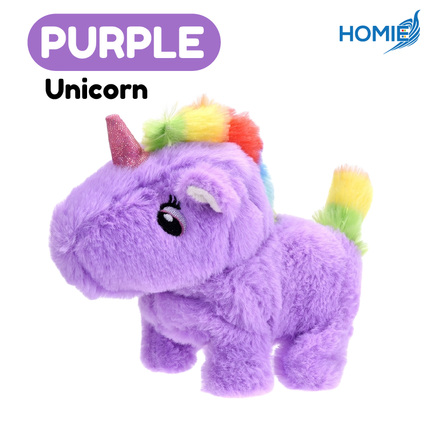 HOMIE Interactive Soft Plush Electric Animal Toy/ Walking,Talking, Auto-Moving Electronic Bunny/Rabbit/Cat/Unicorn/Squirrel Doll