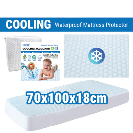 🏅HOMIE UltraSoft BabyCot Waterproof Bamboo Mattress Protector/Cooling Waterproof Bedsheet