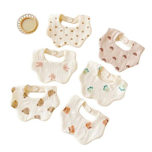 Cotton Gauze Baby Bandana Bibs – Drool & Food Catcher