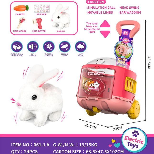 Lovely Pet Toy Electric Plush Rabbit