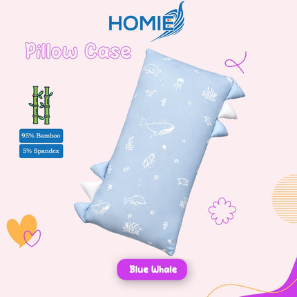 Blue Whale Ultra Soft Bamboo Baby Pillows /Baby Bolster FULL SET