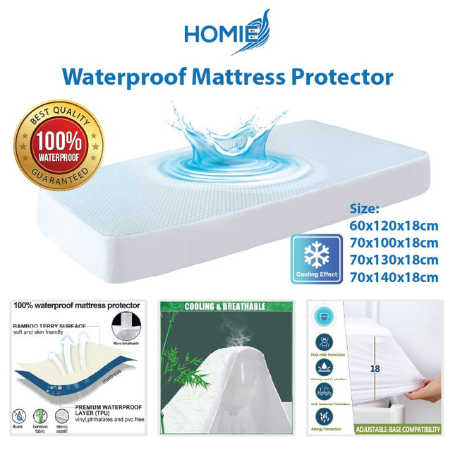 Waterproof Bamboo Mattress Protector/Cooling Waterproof Bedsheet