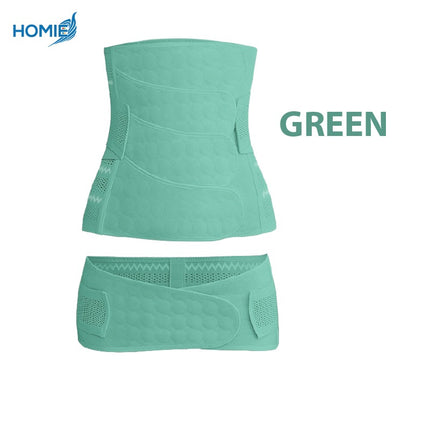Postpartum Waist Belt Set (Breathable Binder for Natural Birth & C-Section Recovery)