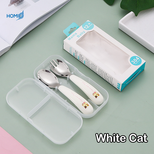 304 Stainless Steel Portable Kids Cutlery Set /Portable/Durable/Lightweight/Food grade